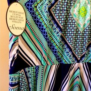 NWT. Soma Scarf Hem Midi Dress. Size M